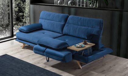 Medusa Home Mobilya - Cathedra Mavi Üçlü Koltuk