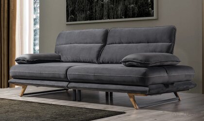 Medusa Home - Cathedra Siyah Üçlü Koltuk