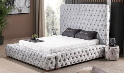 Medusa Home Mobilya - Chester Set Baza Başlık Yatak - Baza Başlık Yatak Seti
