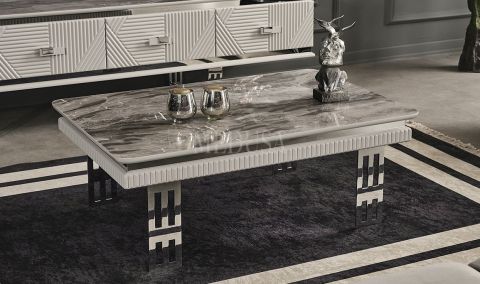 Medusa Home - Clara Beyaz Orta Sehpa