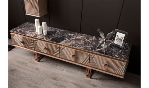 Medusa Home Mobilya - Clara Bronz Tv Ünitesi
