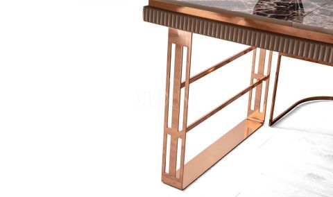 Medusa Home Mobilya - Clara Bronz Yemek Masası