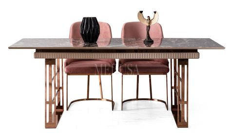 Medusa Home Mobilya - Clara Bronz Yemek Odası