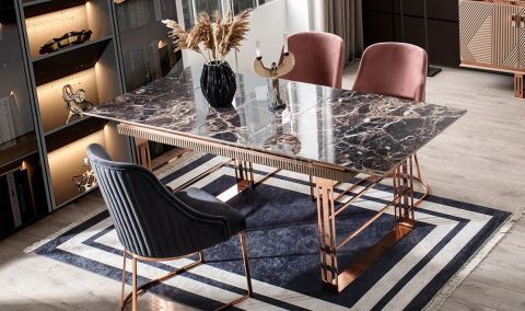 Medusa Home Mobilya - Clara Bronz Yemek Odası