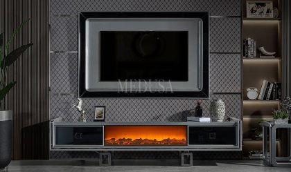 Medusa Home - Class Gri Şömineli Tv Ünitesi
