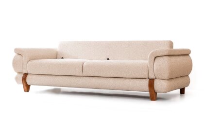 Medusa Home Mobilya - Cooper Bej Üçlü Koltuk