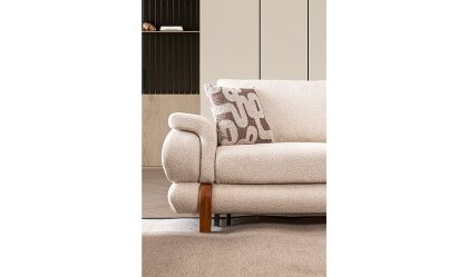 Medusa Home Mobilya - Cooper Bej Üçlü Koltuk