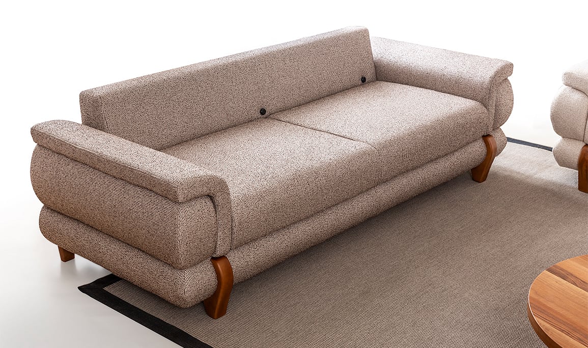 Medusa Home Mobilya - Cooper Kahve Üçlü Koltuk