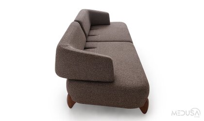 Medusa Home Mobilya - Cosy Kahve Üçlü Koltuk