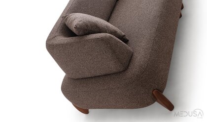 Medusa Home Mobilya - Cosy Kahve Üçlü Koltuk