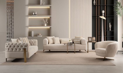 Medusa Home Mobilya - Cratos Antik Koltuk Takımı - Salon Takımları