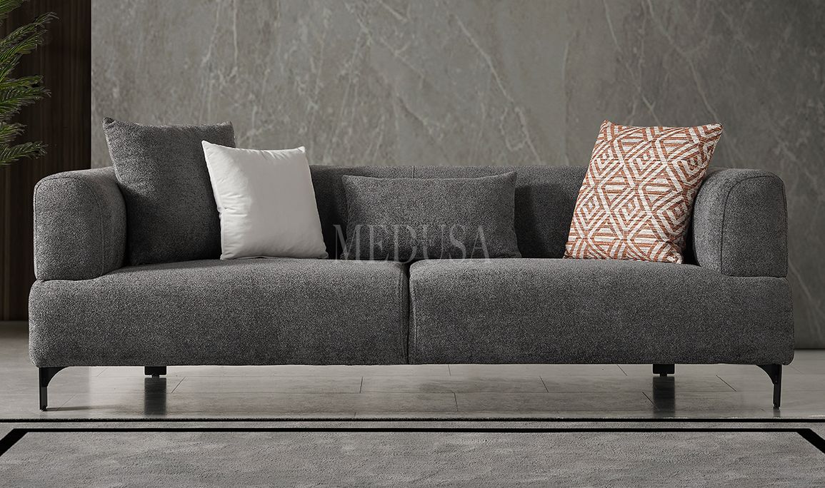 Medusa Home Mobilya - Cratos Live Düz Üçlü Koltuk