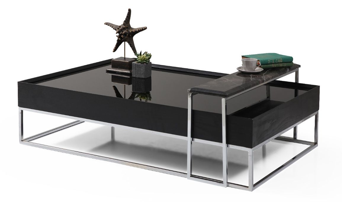 Medusa Home Mobilya - Crown Siyah Orta Sehpa