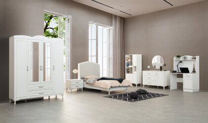 Medusa Home - Cunda Beyaz Genç Odası