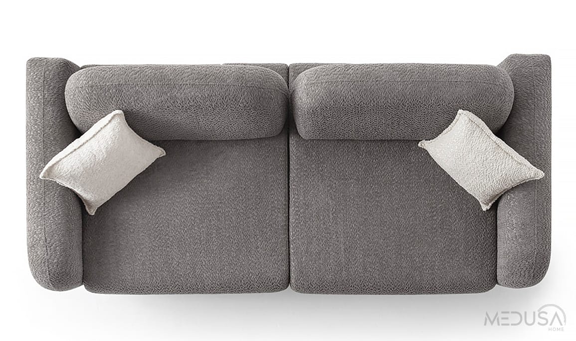 Medusa Home Mobilya - Cupra Antrasit Üçlü Koltuk