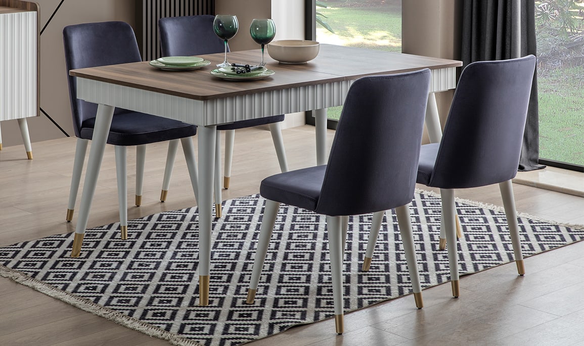 Medusa Home Mobilya - Daisy Ceviz Aytaşı Yemek Masası