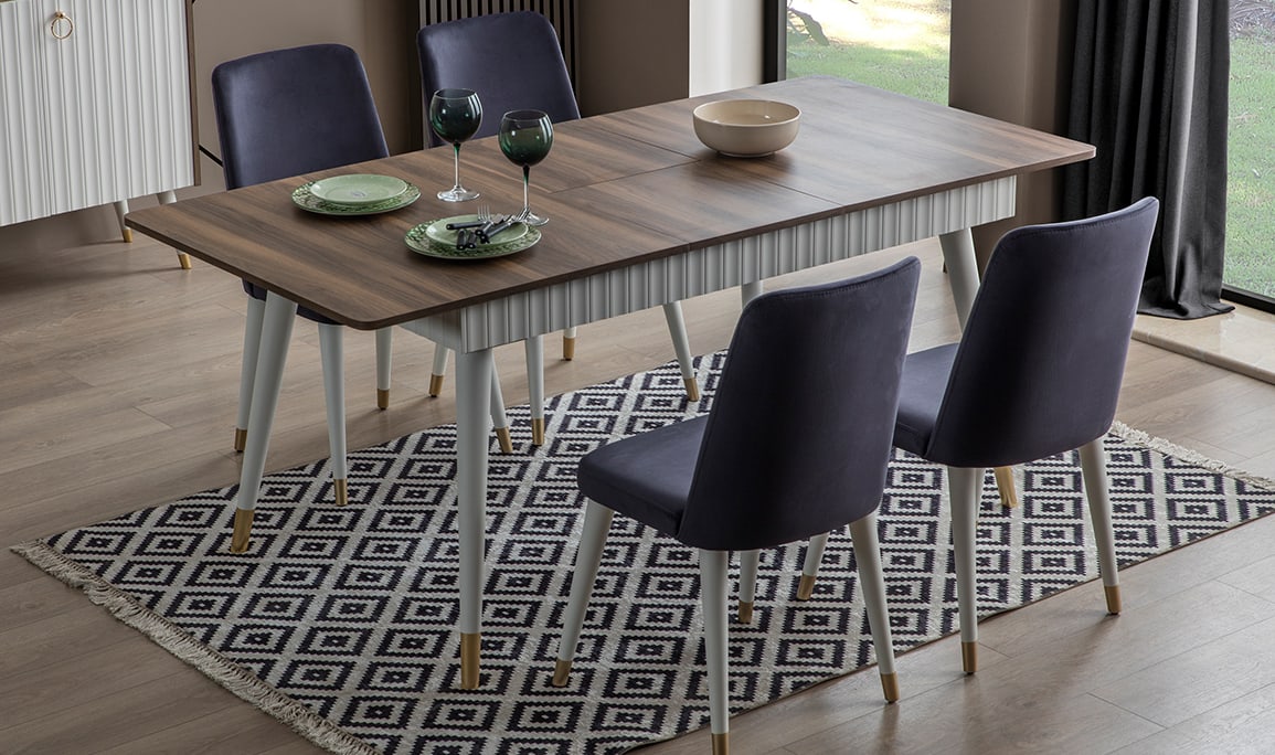 Medusa Home Mobilya - Daisy Ceviz Aytaşı Yemek Odası
