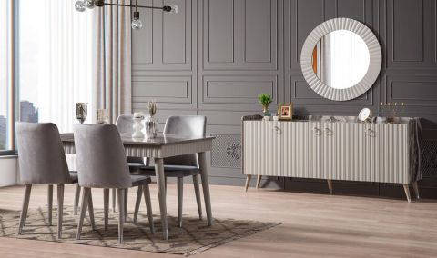 Medusa Home - Daisy Gri Yemek Odası