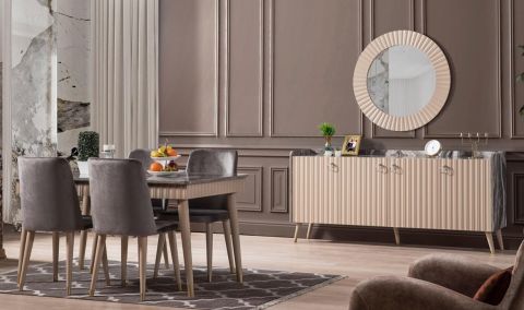 Medusa Home - Daisy Krem Yemek Odası