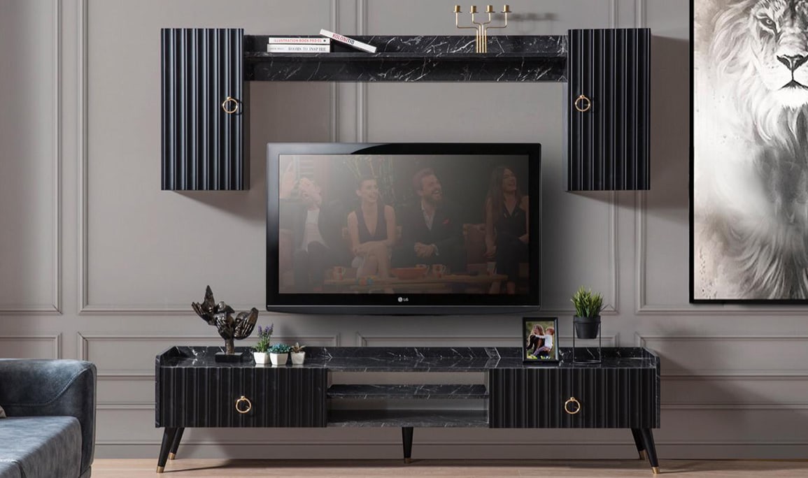 Medusa Home Mobilya - Daisy Siyah Tv Ünitesi