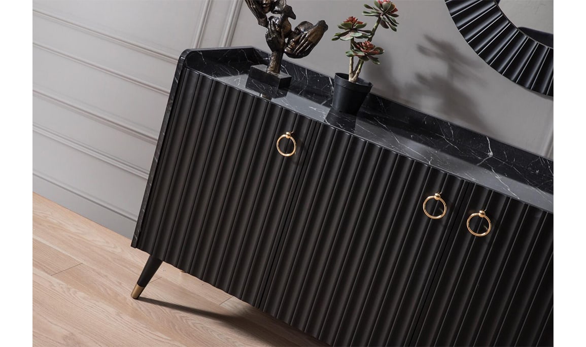 Medusa Home Mobilya - Daisy Siyah Yemek Odası
