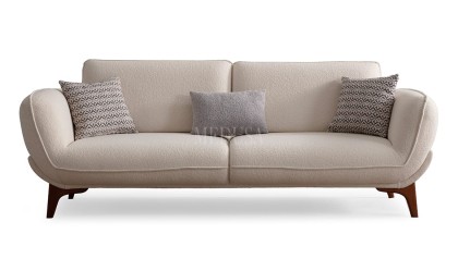 Medusa Home - Defne Beyaz Üçlü Koltuk