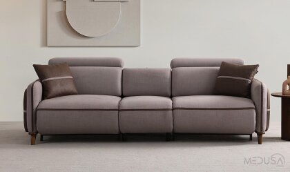 Medusa Home Mobilya - Delhi Motorlu Üçlü Koltuk (Ses Sistemli)