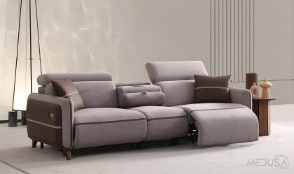 Medusa Home Mobilya - Delhi Motorlu Üçlü Koltuk (Ses Sistemli)