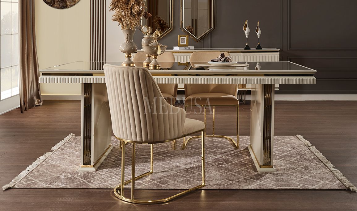 Medusa Home Mobilya - Dolce Ekru Yemek Masası