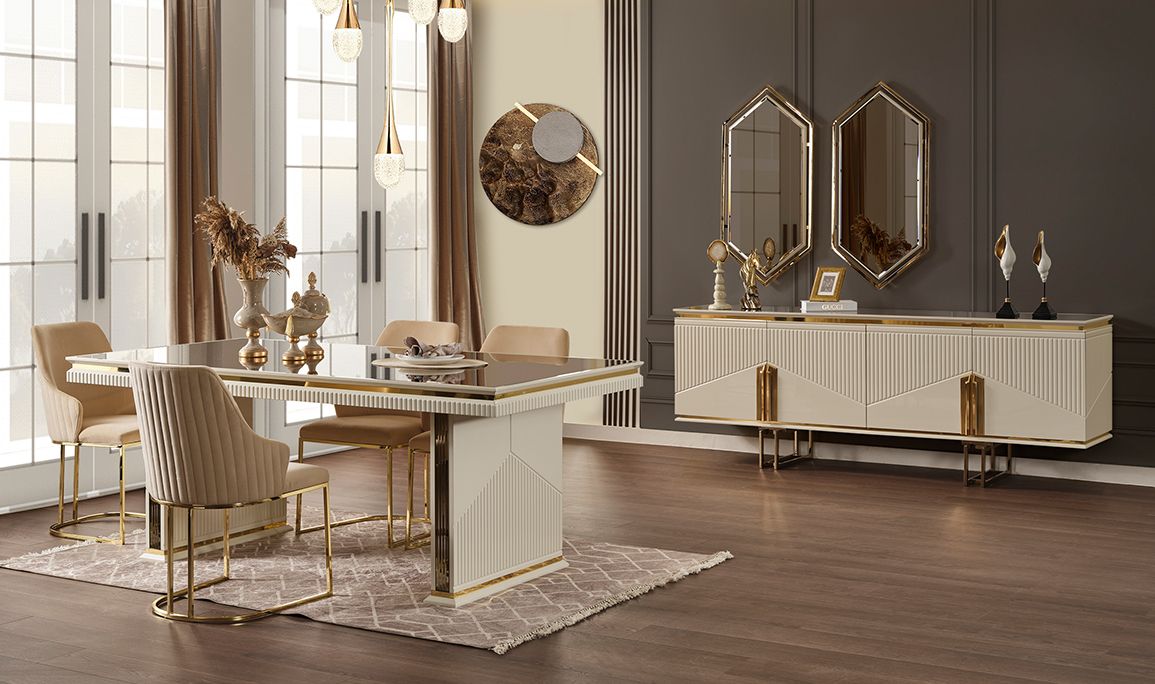 Medusa Home Mobilya - Dolce Ekru Yemek Odası