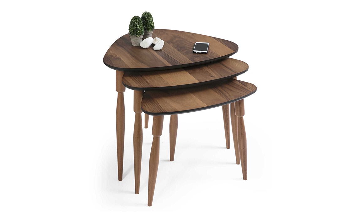 Medusa Home Mobilya - Ege Ceviz Zigon Sehpa