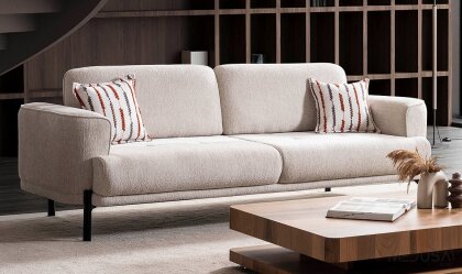 Medusa Home - Eltis Siyah Ayaklı Üçlü Koltuk