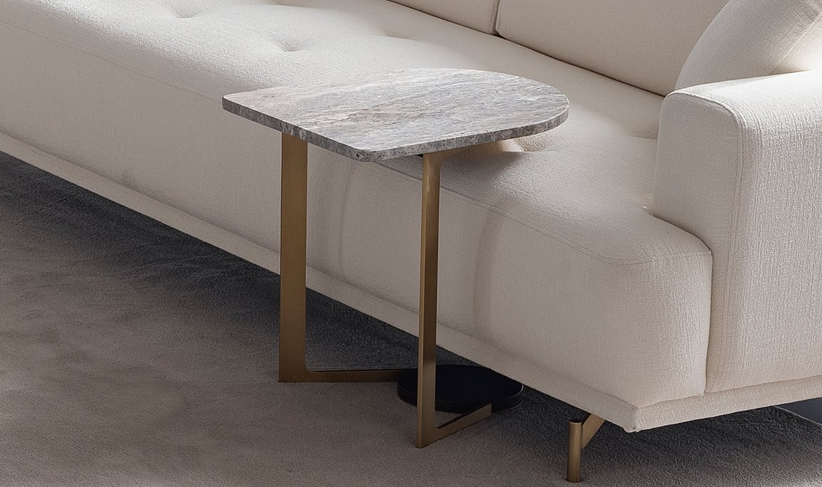 Medusa Home Mobilya - Enzo Beyaz Üçlü Koltuk