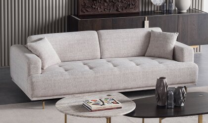Medusa Home - Enzo Gri Üçlü Koltuk