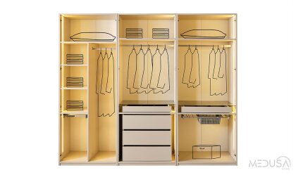 Medusa Home Mobilya - Esila 6 Kapaklı Gardırop