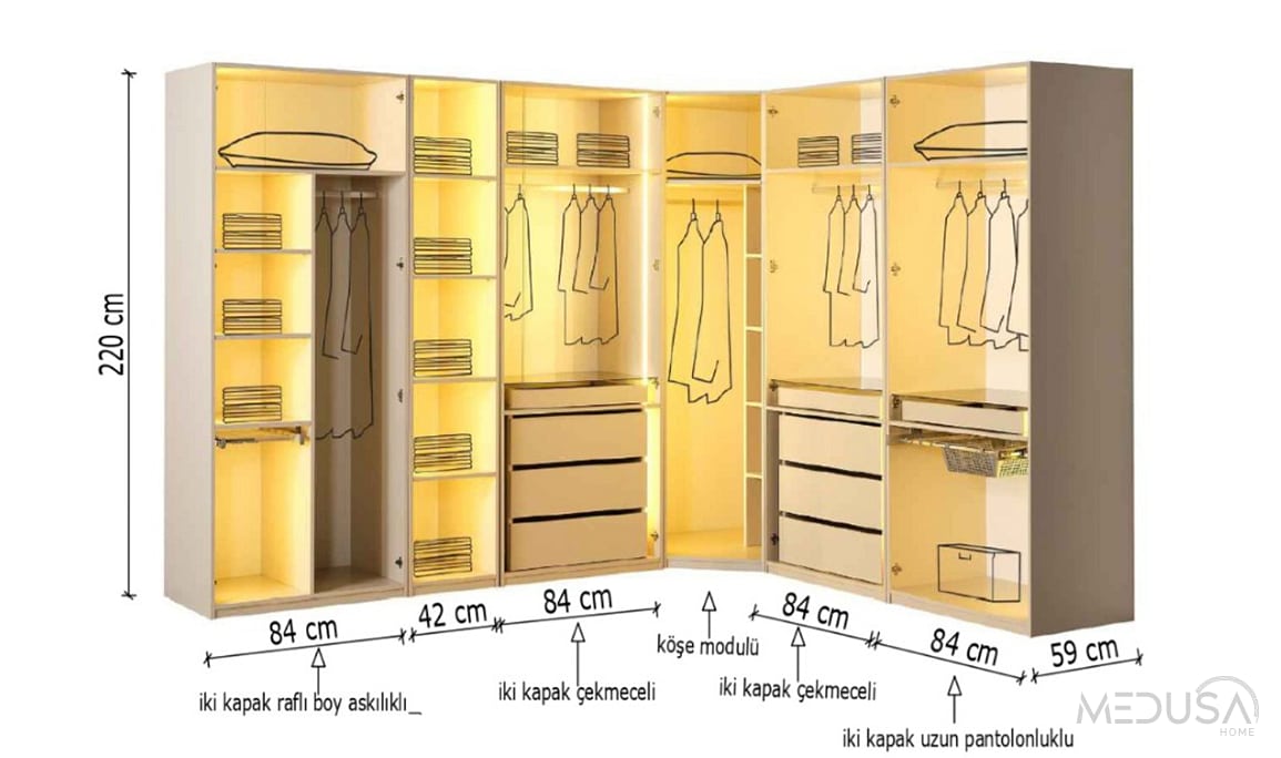 Medusa Home Mobilya - Esila Giyinme Odası