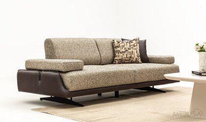 Medusa Home - Esse Brown Üçlü Koltuk