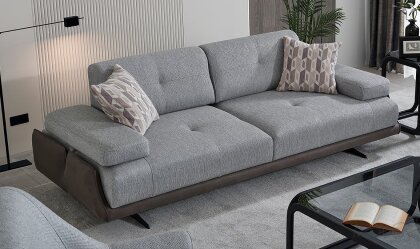 Medusa Home Mobilya - Esse Nubuk Üçlü Koltuk