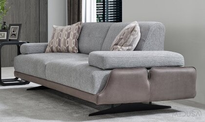 Medusa Home Mobilya - Esse Nubuk Üçlü Koltuk