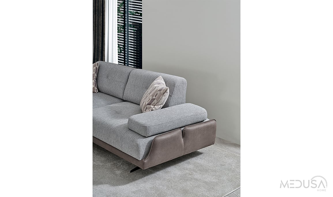 Medusa Home Mobilya - Esse Nubuk Üçlü Koltuk