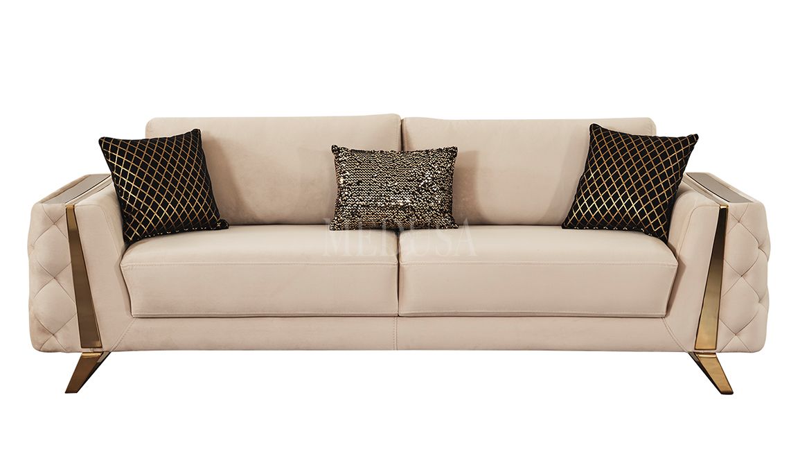 Gloria Design Gold Üçlü Koltuk