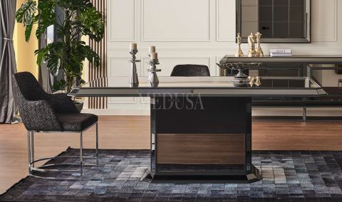 Medusa Home Mobilya - Gucci Antrasit Yemek Masası