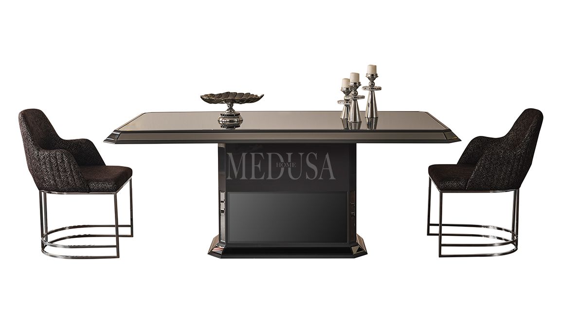 Medusa Home Mobilya - Gucci Antrasit Yemek Masası