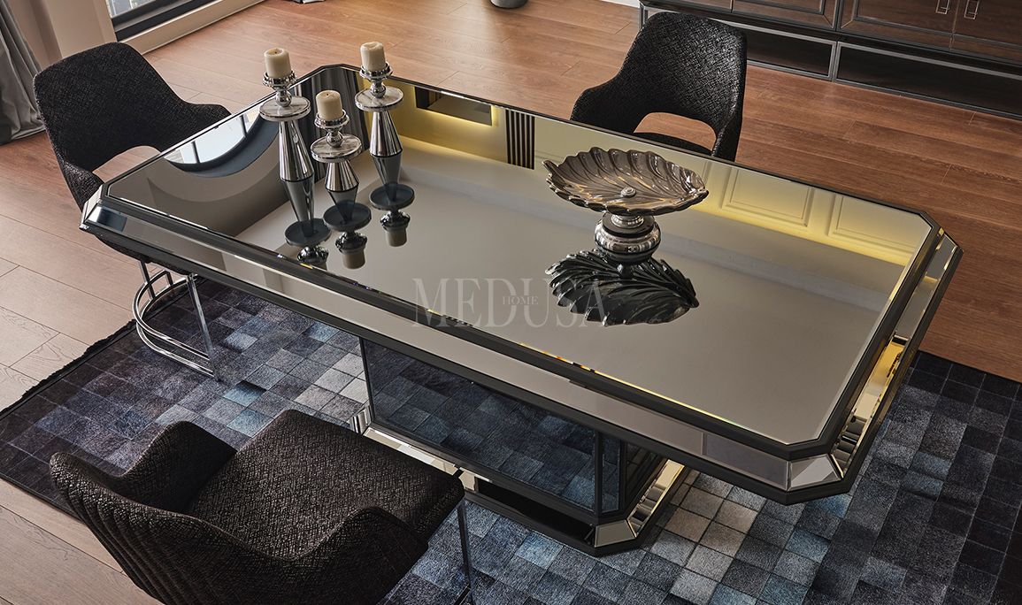 Medusa Home Mobilya - Gucci Antrasit Yemek Odası