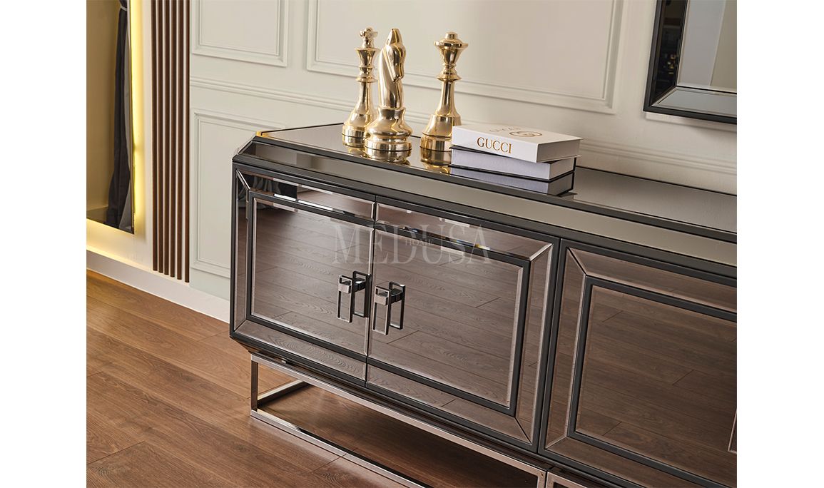 Medusa Home Mobilya - Gucci Antrasit Yemek Odası
