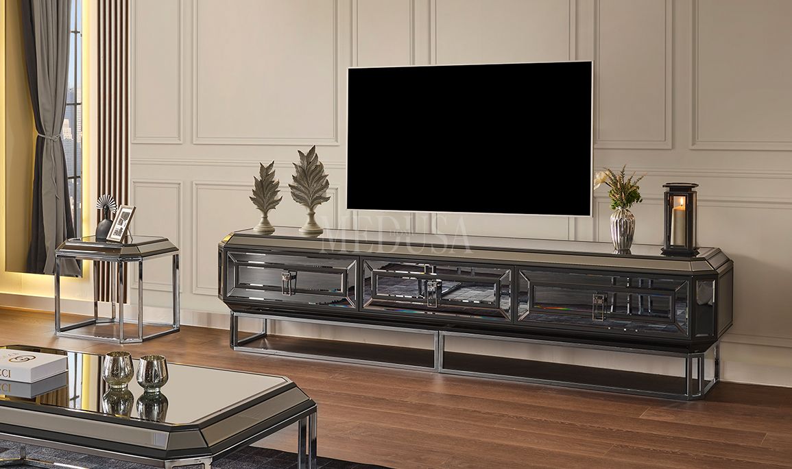 Medusa Home Mobilya - Gucci Antrasit Yemek Odası