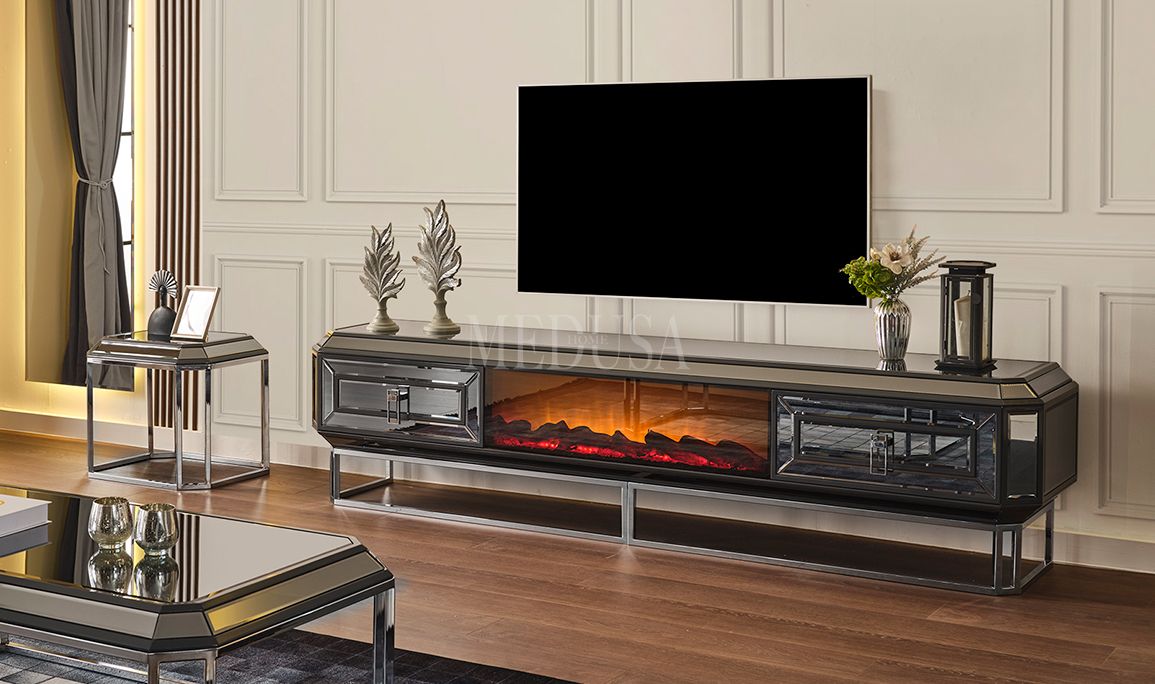 Medusa Home Mobilya - Gucci Antrasit Yemek Odası
