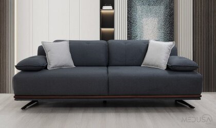 Medusa Home - Guzzi Antrasit Üçlü Koltuk