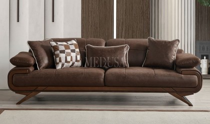 Medusa Home - Harrison Ceviz Üçlü Koltuk