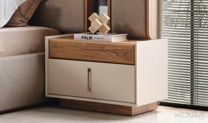 Medusa Home - Heritage Krem & Ceviz Komodin